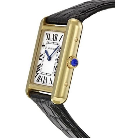 cartier tank gold womens|cartier 18k gold tank watch.